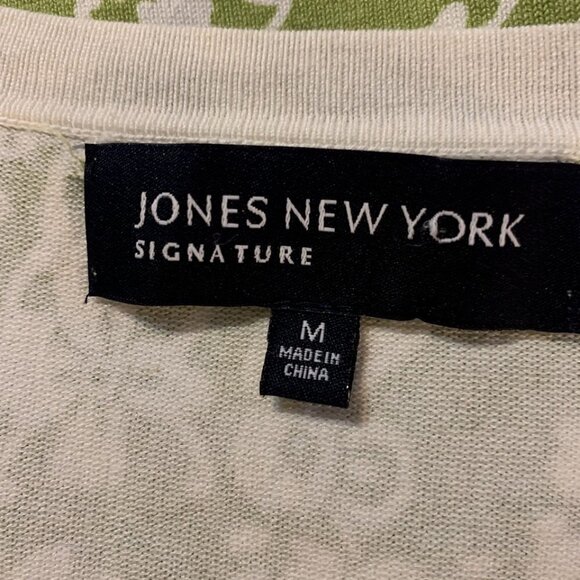 Jones New York. Sz M. Silk/nylon/cotton Blend Button Up Long Sleeve Top. B98. - Picture 6 of 7